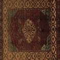 thumbnail image 1 of Ahgly Company Indoor Square Abstract Brown Modern Area Rugs, 5' Square, 1 of 4