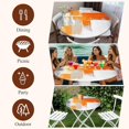 thumbnail image 6 of Burnt Orange Gray Round Tablecloth 36-44 Inch Round Fitted Table Cloth with Elastic Edge, Modern Abstract Geometric Oil Painted Waterproof Table Cover Protector for Outdoor Picnic Party Dining, 6 of 6