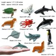 thumbnail image 3 of 24Pcs Mini Plastic Marine Animal Model Toy, Submarine World Cognition Toy for Kids Boys Girls, 3 of 8