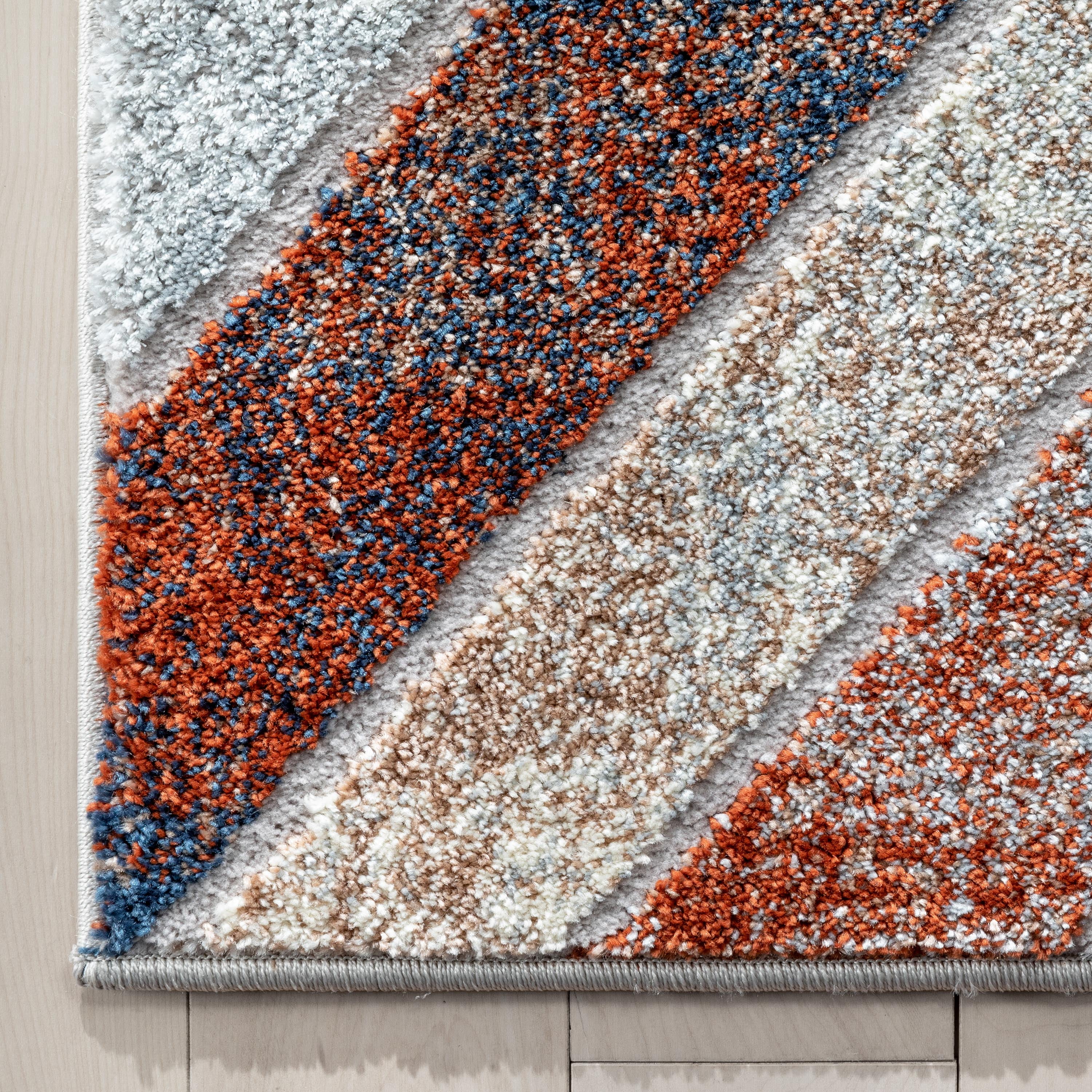 Well Woven Vintage Geometric Area Rug, 7.83' x 9.83', Geometric Pattern In Contemporary Colors, Super Soft-Textured Yarn, Easy To Clean