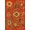 Red, Pattern 18, variant on ODIKA 4'x6' Creamy Floral Elegance Vintage Garden Washable Area Rug Inspired by 18th Century Chinoiserie Frescoes for Dorm Room, Small Living Stain Resistant Low Profile, Easy Care