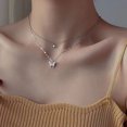 thumbnail image 2 of Wweixi Luxurious Double Layer Pendant Necklace Made Of 925 Sterling Silver And Is Easy Matching, 2 of 6