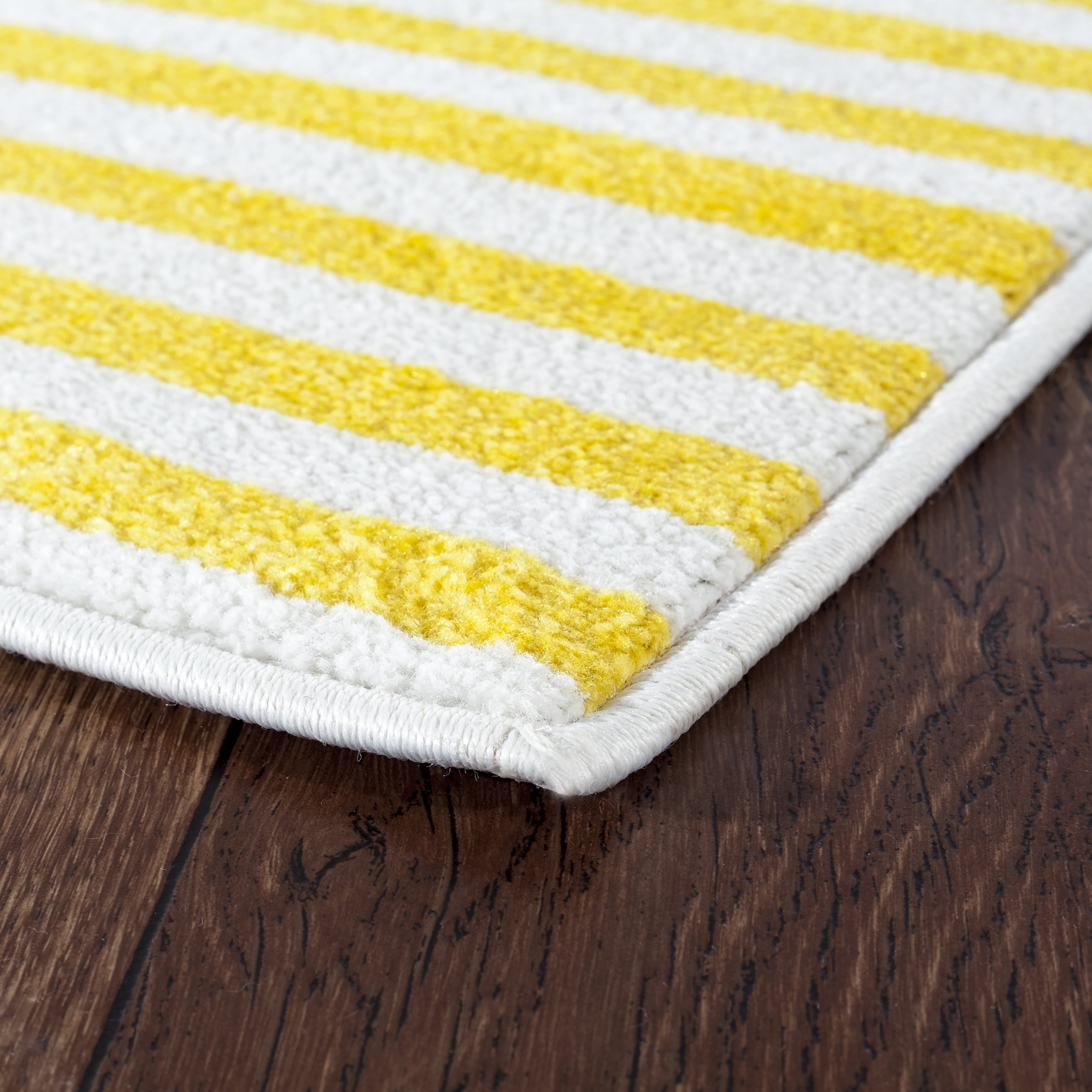 LR Home Ziv 1'10" x 3' Pink/Yellow Patchwork Durable Performance Children’s Indoor Area Rug