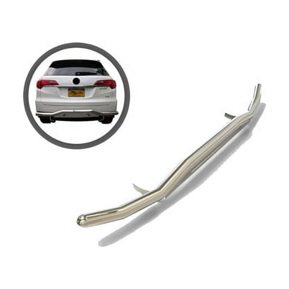 Vanguard VGRBG-0713-0896SS Stainless Steel Single Tube Rear Bumper Guard with Skid Plate | Compatible with 14-22 Acura MDX / 13-18 Acura RDX