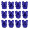 thumbnail image 1 of Chaleco de entrenamiento de fútbol Uxcell, chalecos deportivos reversibles numerados para práctica de fútbol grandes púrpuras, 1 of 7