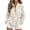 Beige #0273, variant on Women Leopard Print Quarter Zip Pullover Long Sleeve Stand Collar Casual Relaxed Fit Fall Sweatshirt