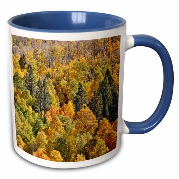 3drose, California, Conway Pass Fall Color., 11oz Two-tone Blue Mug