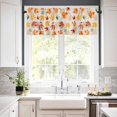 thumbnail image 3 of Fall Thanksgiving Kitchen Curtains and Valances Set, Rod Pocket Curtains Tier Farmhouse Window Curtains 36 Inch Length, Orange Maple Leaves Vintage Rustic 3 Piece Kitchen Curtains Set, 3 of 6