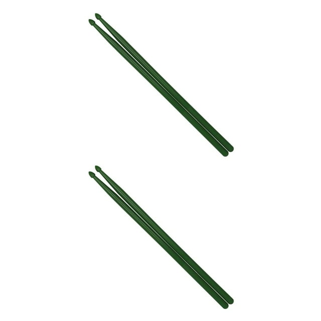 Youkk Bâtons de Tambour en Nylon avec Forte Élasticité, Têtes Incassables en Forme de Goutte Multicolores Vert Foncé 2Ensemble