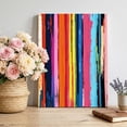thumbnail image 2 of Canvas Wall Art, Colorful Striped Framed Canvas Prints for Living Room Office, Modern Rainbow Abstract Graffiti Art Large Gallery Wrapped Wall Decor for Home Office, Gifts, 16"x24" Ship Next Day, 2 of 9