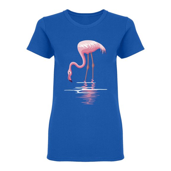 Watercolor Pink Flamingo Design Shaped Tee Women's -Image by Shutterstock