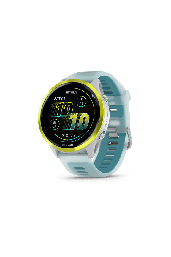 Forerunner 570 GPS White Fiber-Reinforced Polymer Case with White Turquoise Watch Band