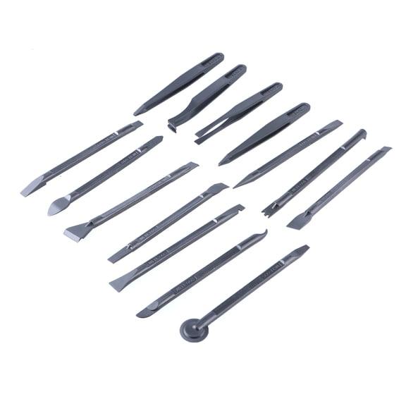 BIBABLYKE 14Pcs Carbon Fiber Plastic Scraper Set for Cleaning and Label Removal, Multi Purpose Tools