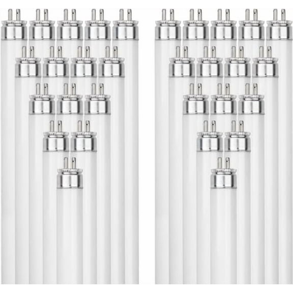 Diodesy- Pack of 40 F54T5/841/HO Fluorescent Tube Light Bulb, High Output 4100K Cool White Linear Fluorescent Lamp, G5 Mini Bi-Pin Base, 54W, 5000 Lumen, ROHS Compliant, High Performance Straight Tube