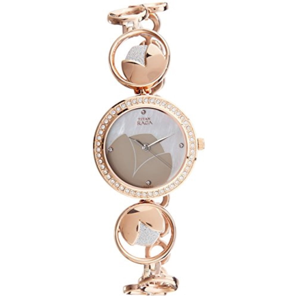 Titan Raga Mother Of Pearl Titan - titan raga swarovski crystal, mother of pearl dial, gold
