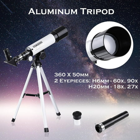 50mm Astronomical Refractor Telescope Refractive Spotting Scope Eyepieces Tripod Kids
