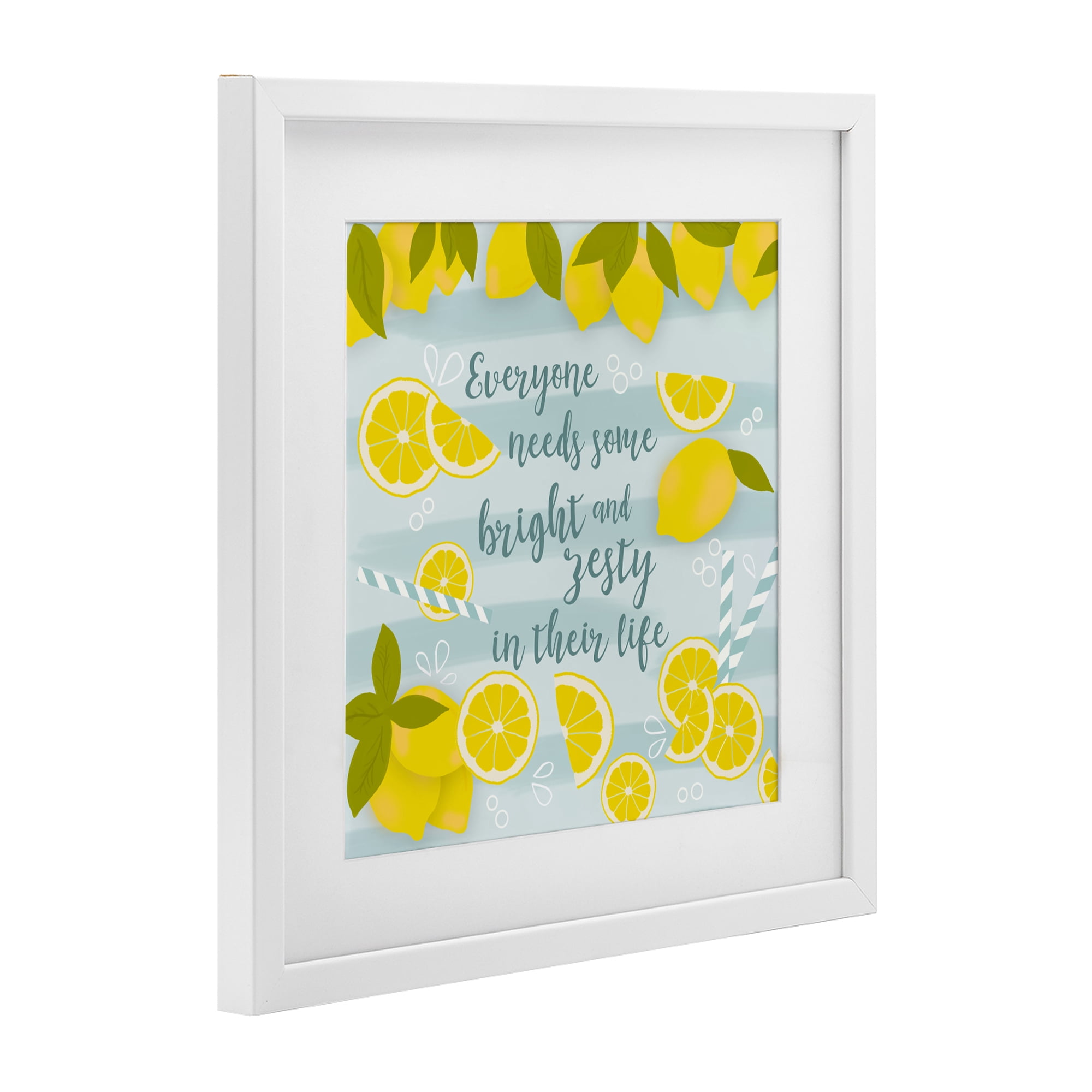 Stupell Industries Everyone Needs Bright & Zesty White Framed Print Under Glass, design by Anna Quach