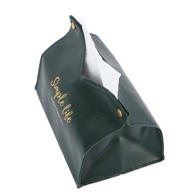 ESTINK Tissue Storage Box,Paper Napkin Holder,Tissue Bag Artificial Leather Vintage Kitchen Paper Towel Box Container for Office Home