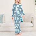 thumbnail image 3 of FORMRS Kids Pajama Set Fleece Long Sleeve Top Relaxed-Fit Pants Lounge Sleepwear, Sizes 3T-11Y, Easter Eggs, 3 of 7