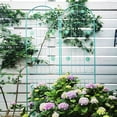 thumbnail image 6 of 4 Pack Metal Garden Trellis 86.7" x 19.7" Rustproof Trellis for Climbing Plants Outdoor Flower Support Green, 6 of 14