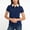 bleu, variante sur Hauts Décontractés pour Femmes Chemise à Manches Courtes avec Col