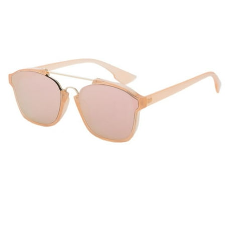 - Large Square Aviator Silver Metal Bar Men Women Designer Fashion Sunglasses
