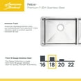 thumbnail image 5 of American Standard 18Cr.9351800 Pekoe 35" Double Basin Stainless Steel Kitchen Sink For, 5 of 7