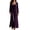 z-Purple, variant on DailyTrove Women Long Sleeve U Neck Velvet Maxi Dress Loose Solid Casual Fall Winter Long Dress