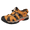 Yellow_004, variant on Domuza Mens Leather Sports Sandals Closed Toe Outdoor Athletic Walking Casual Sandals Water Shoes Summer Lightweight Hiking Sandals Yellow 9.5 (EU-44)