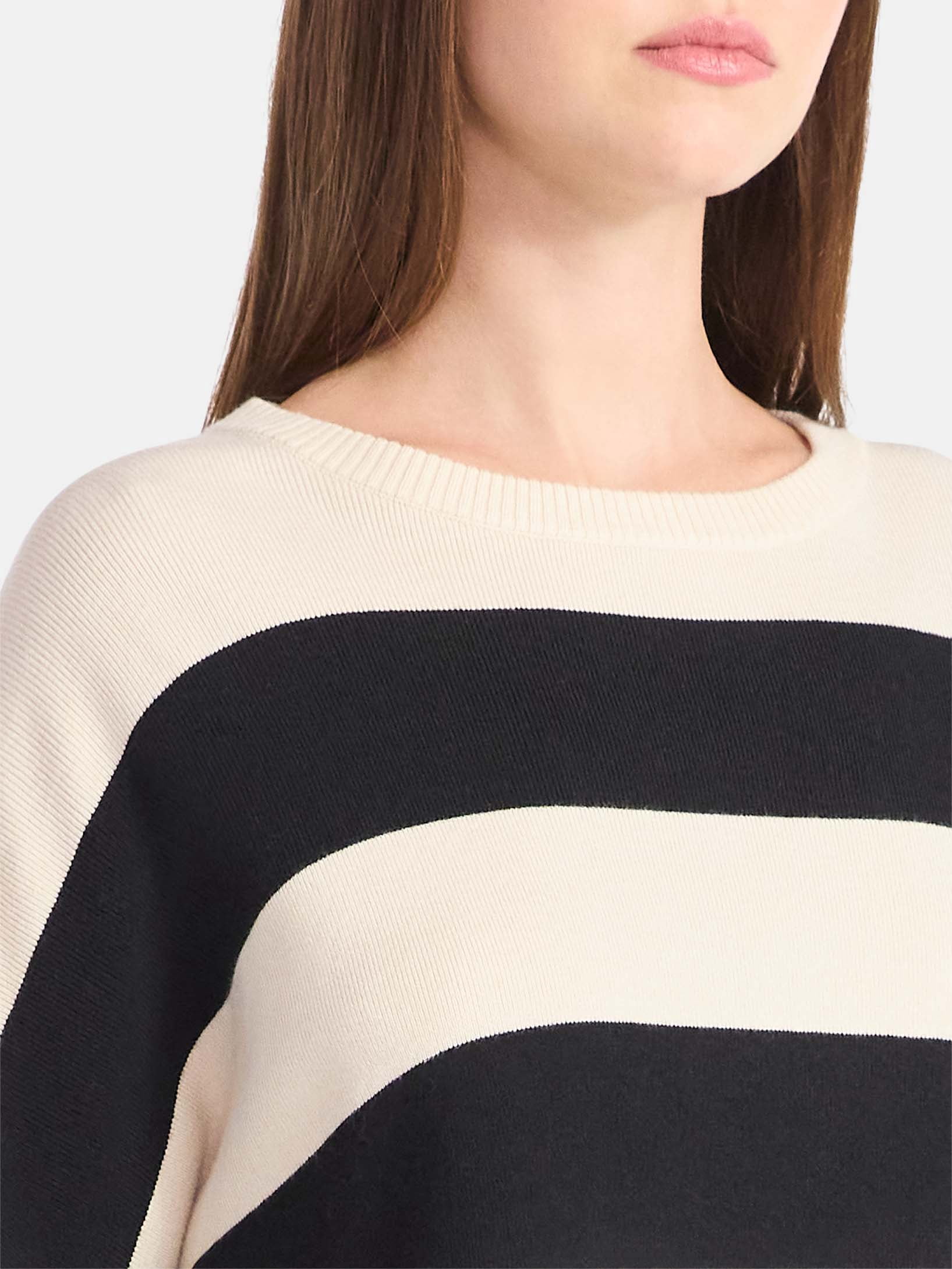 No Boundaries Striped Sweater, Lightweight, Women's