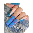 thumbnail image 1 of Set de uñas postizas StareIdolon, ataúd blanco pintado a mano, 1 of 5