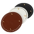 thumbnail image 4 of 3PCS PU Leather Bag Bottom Round Knitting Crochet Bag Shaper Base with Holes, 4 of 9
