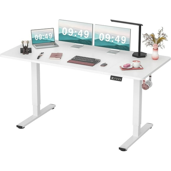 Toytexx Electric Standing Desk 63"x24", Height Adjustable Sit Stand Desk with Memory Presets, Steel Frame – Modern Home Office Desk