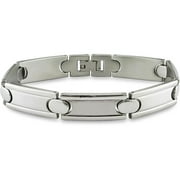 Angle View: Stainless Steel Men's Link Bracelet, 8.5"