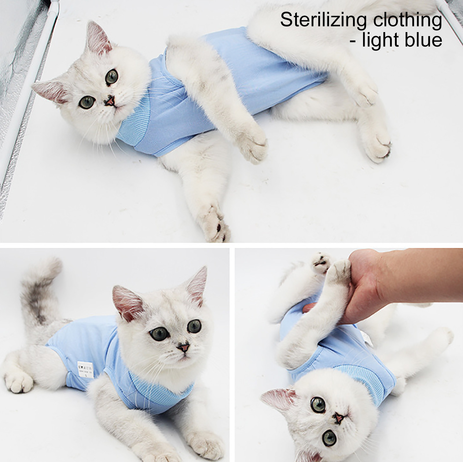 〖Follure〗Light Blue Pet Sterilizing Physiological Pants To Take Female Cat Weaning Suit