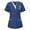 Dark Blue, variant on Nurse Uniform,Women's V-Neck Nurses Tunic Uniform,Short Sleeve Clinic Carer Protective Work Shirt for Hospital,office,or Home Care Nursing Blouse Green