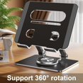 thumbnail image 3 of Portable Foldable Computer Lifting Risers Laptop Desk Stand 360 Degree Rotation Base for Reading and Video Watching, 3 of 7