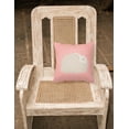 thumbnail image 2 of Carolines Treasures BB7959PW1818 Fluffy Angora Rabbit Pink Check Fabric Decorative Pillow, 18 x 18 in., 2 of 2