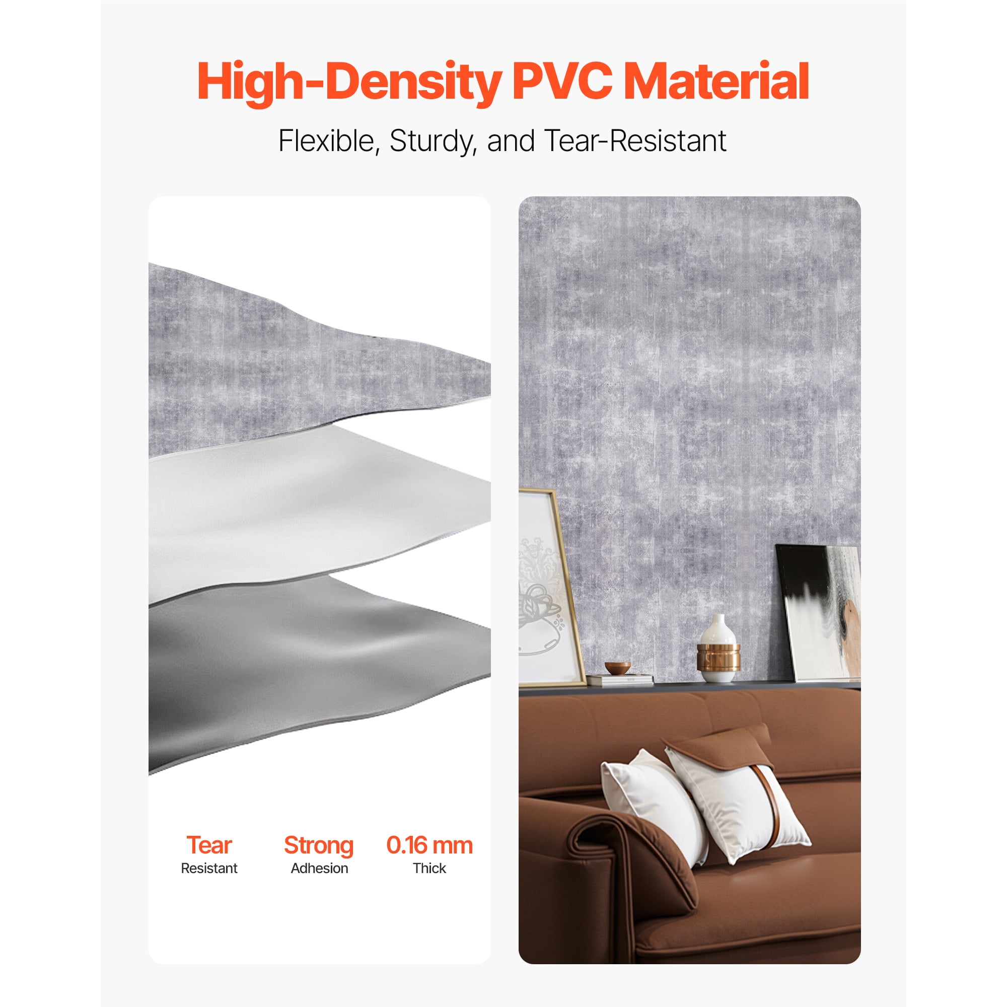 KFFKFF Peel and Stick Wallpaper, 15.7 x 590.5 inch Contact Paper, Waterproof Self-Adhesive Vinyl Roll for Easy Cleaning and Decoration in Bedrooms, Kitchens, Bathrooms, and Offices