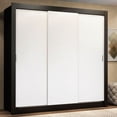 thumbnail image 1 of Ropero Closet Madesa Lyon 3 Puertas Corredizas Negro, 1 of 5