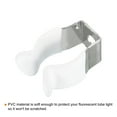 thumbnail image 4 of Uxcell T5 U Clips Holder Bracket for LED Light Bulb Mounting Bracket Fluorescent Tube Holder Screw Clamps White 15 Pack, 4 of 5