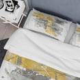 thumbnail image 4 of Designart 'Moving In and Out of Traffic II Yellow Grey' Geometric Duvet Cover Set, 4 of 4