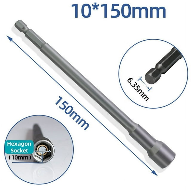 Prise Compacte 150mm avec Embout Magnétique Outil Polyvalent pour Applications Auto et DIY