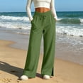 thumbnail image 2 of Women's Straight Leg Sweatpants Fashion Casual Straight Solid Color Loose Pants Home and Work Wear, 2 of 6