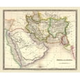 thumbnail image 2 of Teesdale 31x26 Black Ornate Wood Framed with Double Matting Museum Art Print Titled - Middle East Persia Arabia - Teesdale 1844, 2 of 4