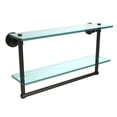 thumbnail image 2 of Allied Brass WS-2TB/22 Washington Square Collection 22 Inch Two Tiered Integrated Towel Bar Glass Shelf, Polished Nickel, 2 of 5