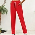 thumbnail image 6 of Audhol Drawstring Pants Women, Women's Lightweight Sports Sweatpants for Autumn and Winter Comfy Work Pants Women Red S, 6 of 8