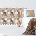 thumbnail image 3 of Calcomanía Pared 3D anticolisión pegatina Pared extraíble PVC Irregular ladrillo panel Pared decoraciones artísticas 10 Piezas Scienceny JJ24094-06, 3 of 6