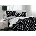 thumbnail image 2 of Elegant Comfort 1500 Premier Hotel Collection 3 Pieces Comforter Set Queen, Black Plaid, 2 of 4