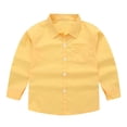 thumbnail image 3 of JAJAHO Tween Dress Shirts Boys And Girls Plain Long Sleeve Button Down Shirts, Sizes 9-16Y, 3 of 7